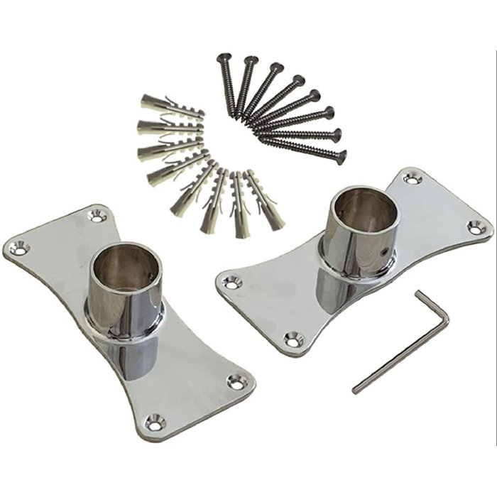 loyalsplendid Jumbo Shower Curtain Rod Flanges Wayfair